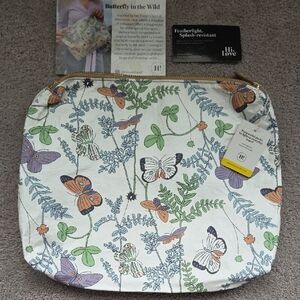 Hi, Love Travel Shimmer Butterfly Medium Pouch